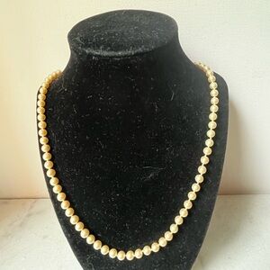 Elegant Gold Pearl Necklace vintage